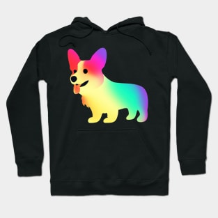 Rainbow Corgi Retro Kawaii Art Colorful Hoodie